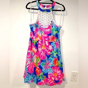 Lilly Pulitzer Kinley Dress Beckon Blue Jungle Utopia Size 6